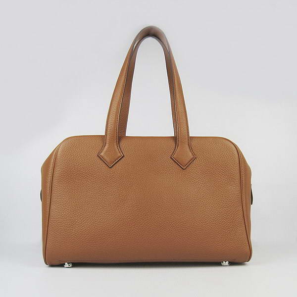 Best Replica Hermes Victoria Cowskin Leather Bags 2010 Coffee H2802